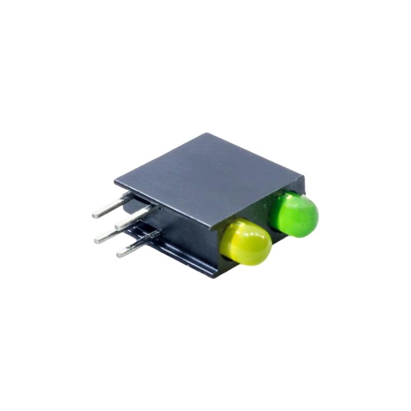 LED قابدار دوبل سبز-زرد رایت 3mm