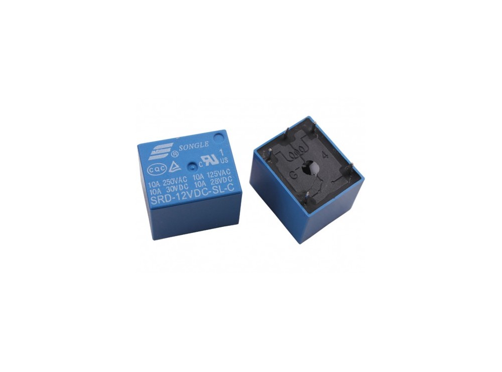 رله 12V-10A پایه میلون T73 مارک SONGLE کد SRD-12VDC-SL-C